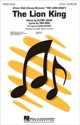 The Lion King Two-Part choral sheet music cover